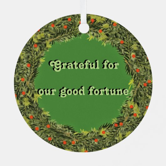 XMas Wreath Kundgebung Rocks Hunde Ornament Aus Metall (Rückseite)