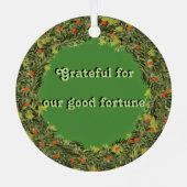 XMas Wreath Therapy Pet Ornament Aus Metall (Rückseite)