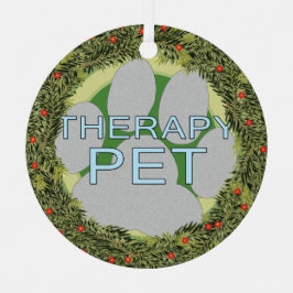 XMas Wreath Therapy Pet Ornament Aus Metall