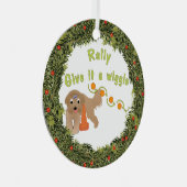 XMas Wreath Wiggle-Kundgebung Ornament Aus Metall (Vorderseite Rechts)