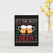 Xmas wunderbare Zeit für ein Bier hässliche Weihna Karte (Gelbe Blume)