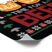Xmas wunderbare Zeit für ein Bier hässliche Weihna Poster (Ecke)