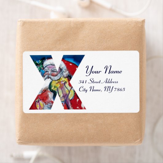 XMAS X SCHREIBEN /SANTA CLAUS MIT VIOLIN MONOGRAMM (Insitu)