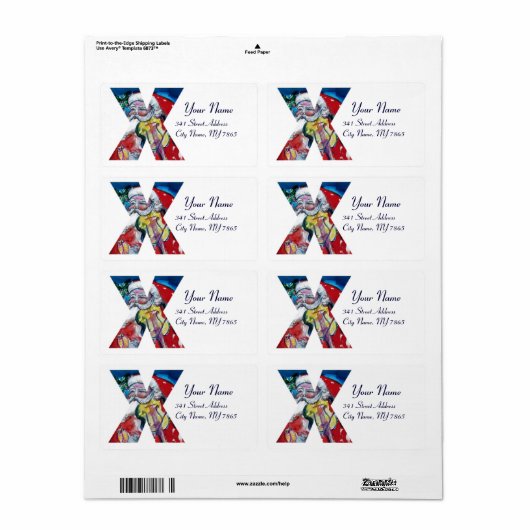 XMAS X SCHREIBEN /SANTA CLAUS MIT VIOLIN MONOGRAMM (Vorne)