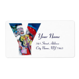 XMAS Y SCHREIBEN /SANTA CLAUS MIT VIOLIN MONOGRAMM