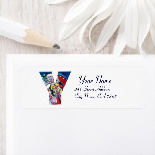 XMAS Y SCHREIBEN /SANTA CLAUS MIT VIOLIN MONOGRAMM (Insitu)