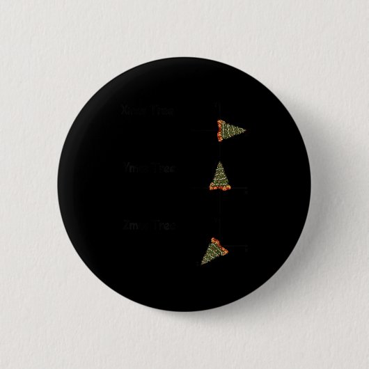 Xmas Ymas Zmas Tree Math Nerd Christmas  Button (Vorderseite)