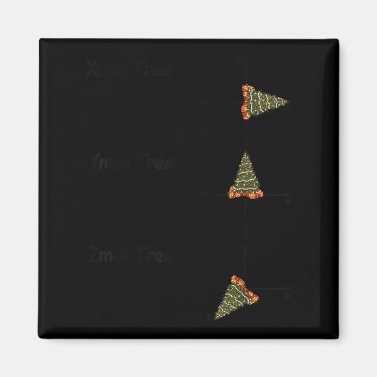 Xmas Ymas Zmas Tree Math Nerd Christmas Magnet (Vorne)