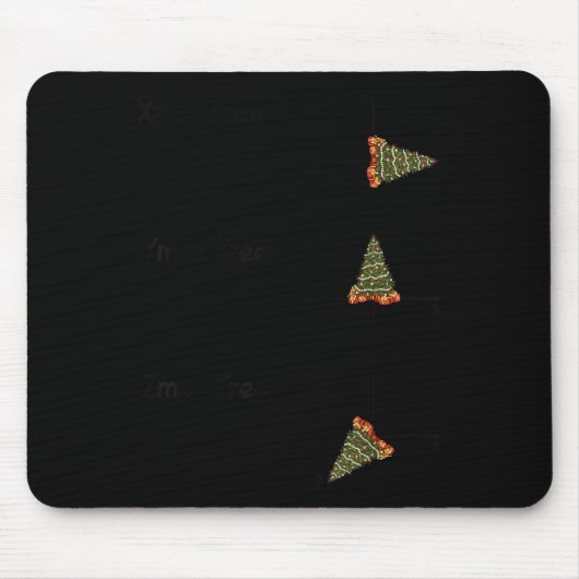 Xmas Ymas Zmas Tree Math Nerd Christmas  Mousepad (Vorne)