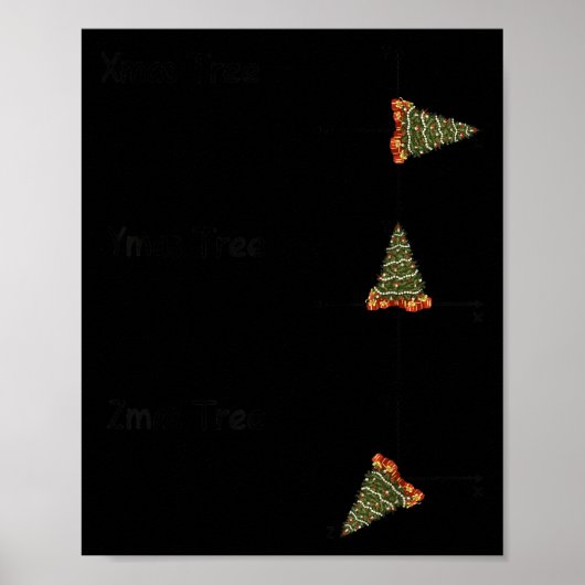 Xmas Ymas Zmas Tree Math Nerd Christmas Poster (Vorne)
