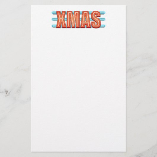 XMAS-Zeichen Briefpapier (Vorderseite)