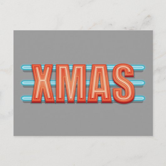 XMAS-Zeichen Feiertagspostkarte (Vorderseite)