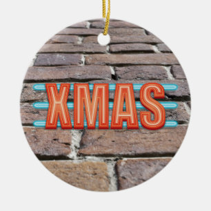 XMAS-Zeichen Keramik Ornament