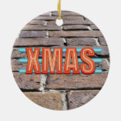 XMAS-Zeichen Keramik Ornament (Hinten)