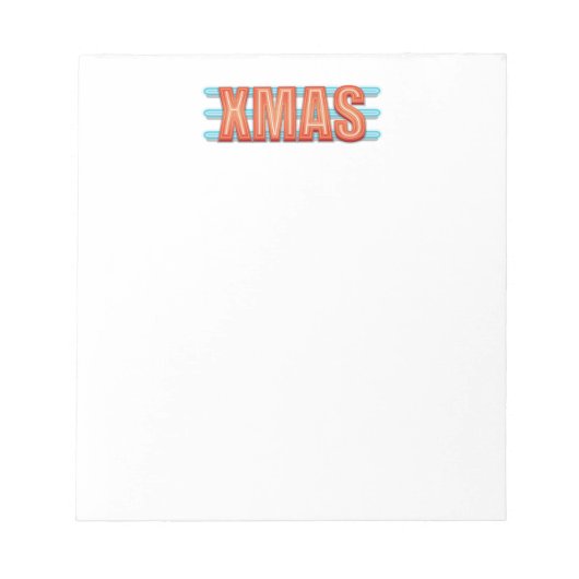XMAS-Zeichen Notizblock (Vorderseite)