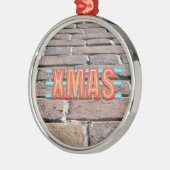 XMAS-Zeichen Silbernes Ornament (Links)