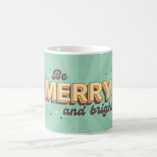 Xmas Zitat sei fröhlich und hell Vintag Kaffeetasse