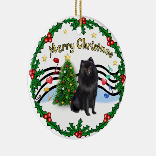 Xmas ZMusic 1 - MC - Schipperke 2 Keramikornament (Rechts)