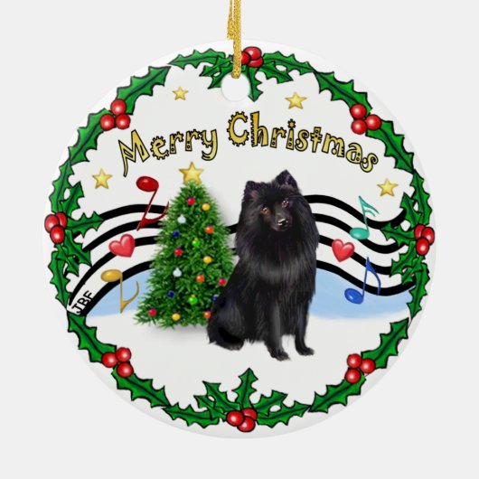 Xmas ZMusic 1 - MC - Schipperke 2 Keramikornament (Hinten)