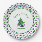 Xmasaurs Pappteller (Vorderseite)