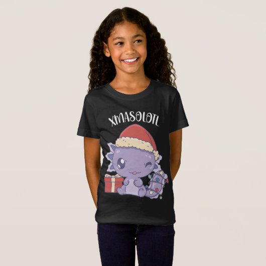 Xmasolotl Niedlich Axolotl T-Shirt (Vorne ganz)
