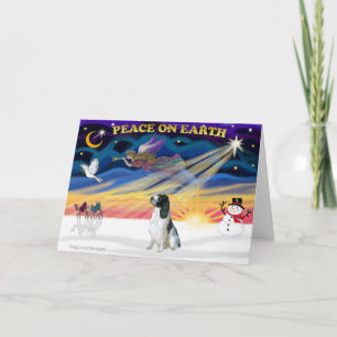 XmasSunrise-EngSpringer-bw Feiertagskarte