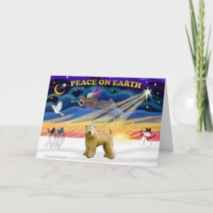 XmasSunrise-WheatenTerrier2 Feiertagskarte