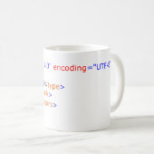 XML-Programmier-Kaffee-Tasse Kaffeetasse (VorderseiteRechts)