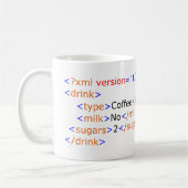 XML-Programmier-Kaffee-Tasse Kaffeetasse (Links)