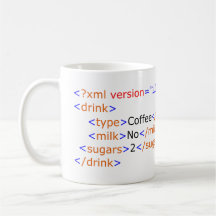 XML-Programmier-Kaffee-Tasse