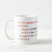 XML Programmierungskaffee-Tasse Kaffeetasse (Links)