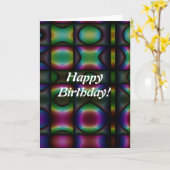 XO Abstrakte digitale Kunst, Geburtstag Karte (Gelbe Blume)