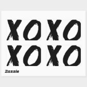XO Brush Minimal Rechteckiger Aufkleber (Blatt)