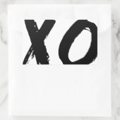 XO Brush Minimal Rechteckiger Aufkleber (Tasche)