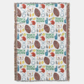 XO Fußballsaison Touchdown First Down Tailgate Decke (Vorderseite Vertikal)