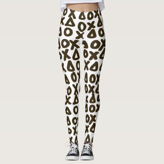 XO geometrischer Marker-Muster Leggings (Vorderseite)