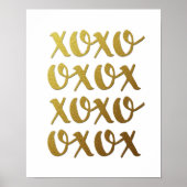 Xo-Gold-Typografie-Plakatdruck Poster (Vorne)