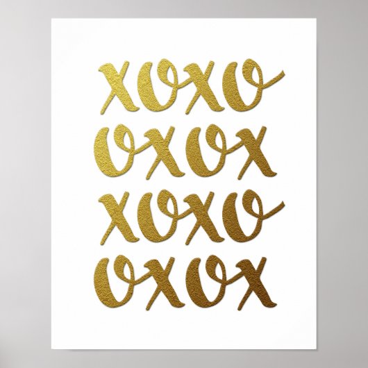 Xo-Gold-Typografie-Plakatdruck Poster (Vorne)