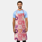XO Hearts Love Pattern Küchenschürze Schürze (Getragen)