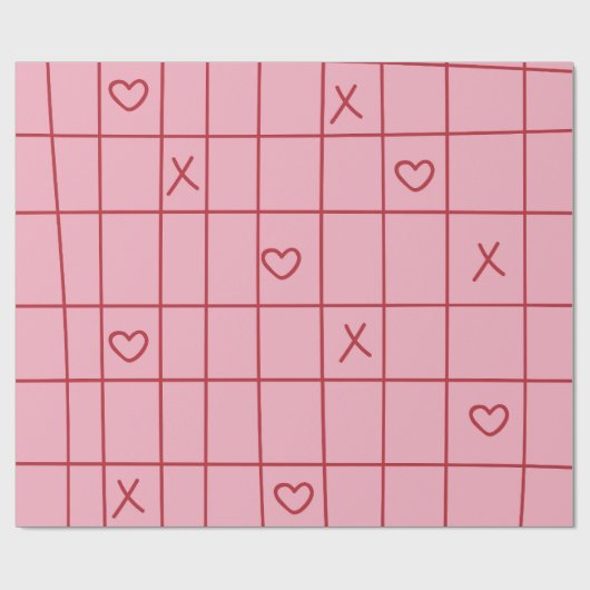 XO-Herzen Geschenkpapier (Flach)
