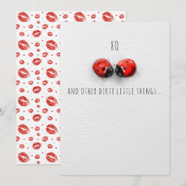 XO HUGS AND KISSES BUGS VERSION 3 Valentinkarte Dankeskarte