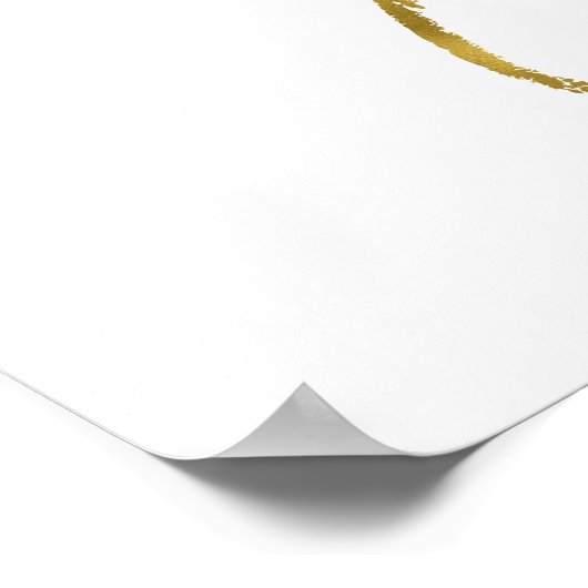 XO Hugs und Kisses Liebe Imitate Gold Foil Poster (Ecke)