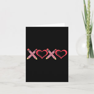Xo-Lehrer Valentinstag Stift und Apfel 2 Karte