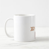 XO Mädchen Burgunder-Teddybär-Top Kaffeetasse (Links)