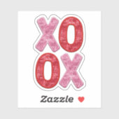 XO OX - Kiss Hug Hug Kiss Valentine Sticker (Blatt)