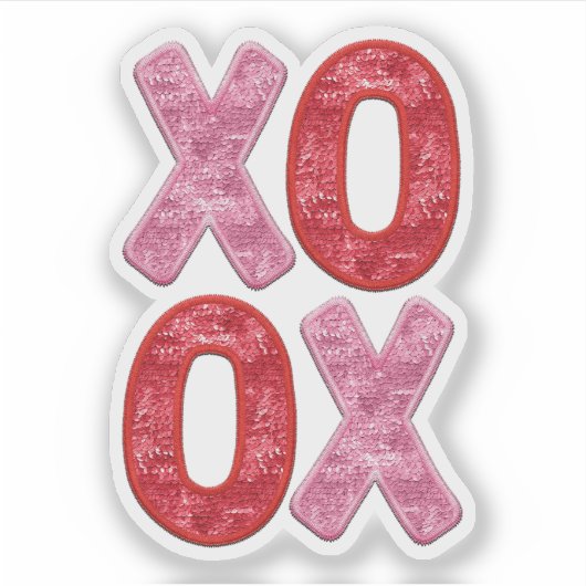 XO OX - Kiss Hug Hug Kiss Valentine Sticker (Vorderseite)