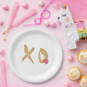 XO-Paper-Teller für Hug und Kiss Lips Pappteller (Party)
