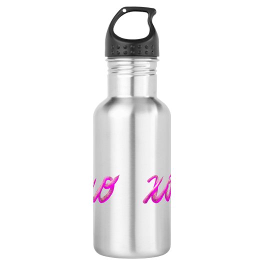 Xo-pink Edelstahlflasche (Vorderseite)