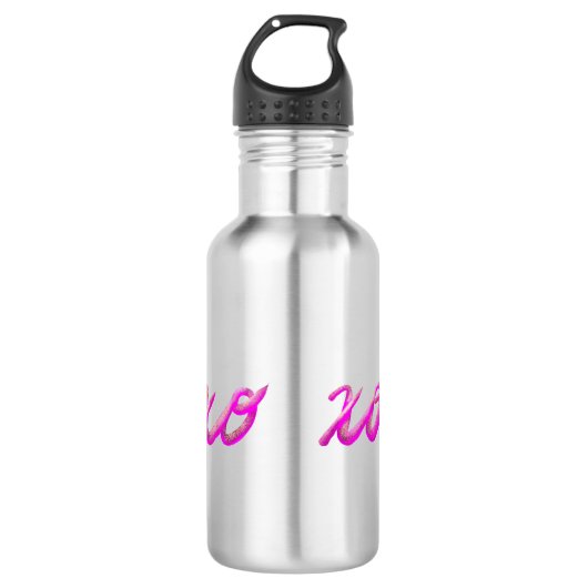 Xo-pink Edelstahlflasche (Vorderseite)