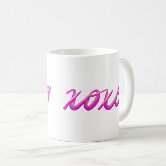Xo-pink Kaffeetasse (VorderseiteRechts)